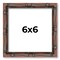 6x6 Bamboo Picture Frame with UV-Resistant Acrylic & Acid Free Backing, Available in 4 Finishes - Brown, Black, Gold, and Natural